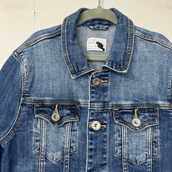 Crewcuts denim jacket with stretch size 8 medium blue wash - Picture 3 of 7